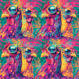 patrón sin costuras, pollo sin costuras, gallo sin costuras, verano sin costuras, nadar sin costuras, pollo tropical sin costuras