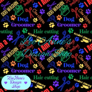 Seamless pattern, Dog groomer seamless, dog groomer pattern, rainbow dog groomer, Pride dog groomer sesmless
