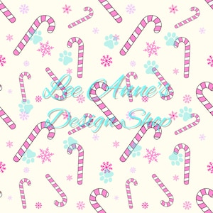 Seamless pattern, Christmas seamless, candy canes seamless, pastel candy canes, pink Christmas seamless, pink candy canes seamless