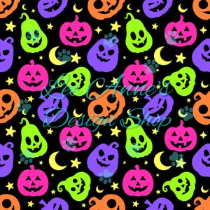 Nahtloses Muster, Halloween Nahtlos, Neon Halloween, Neon Nahtlos