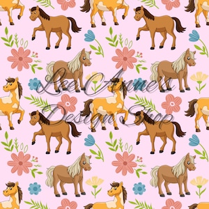 Seamless pattern, Horses seamless, Floral seamless, horse floral, horse floral seamless, watercolor horse