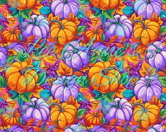 Seamless pattern, Halloween seamless, pumpkin seamless, pumpkin fall seamless, autumn pumpkin seamless, purple pumpkin seamless