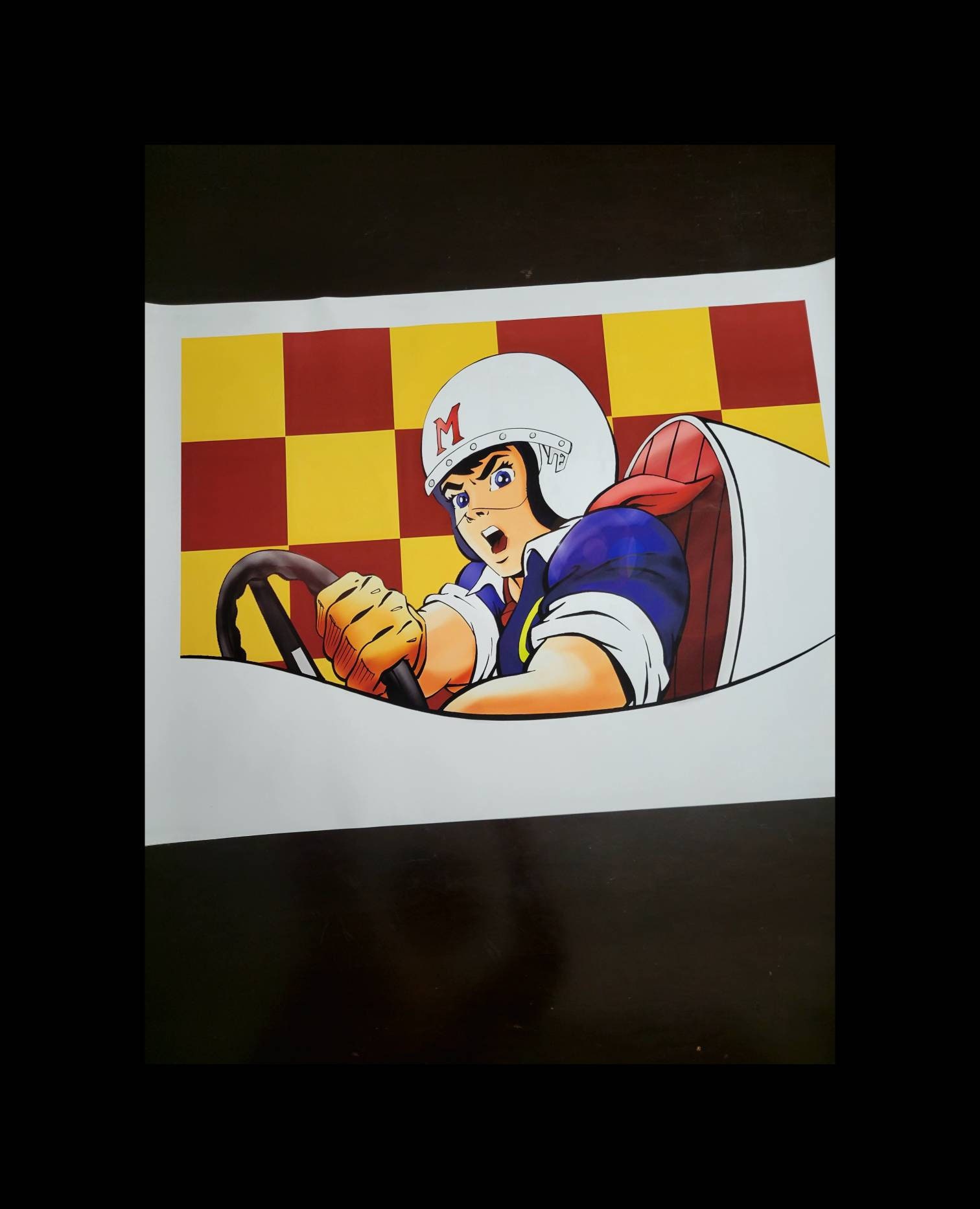 Speed Racer Mach 5 Watercolor Art Print 