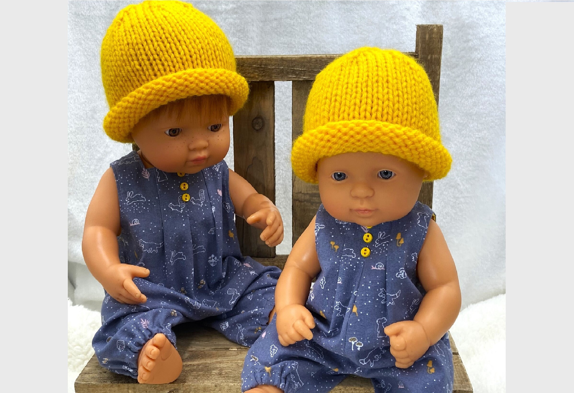 Miniland Recycled Knitwear Set For 32 Cm Dolls - Dress And Headband In Beige, Eco-Friendly Doll Clothes - View #8