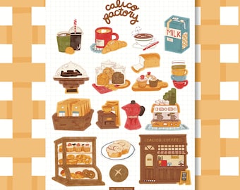 Sticker Sheet - Coffee Break | Coffee Sticker Sheet , Bullet Journal, Journaling, Planner, Handmade Stickers