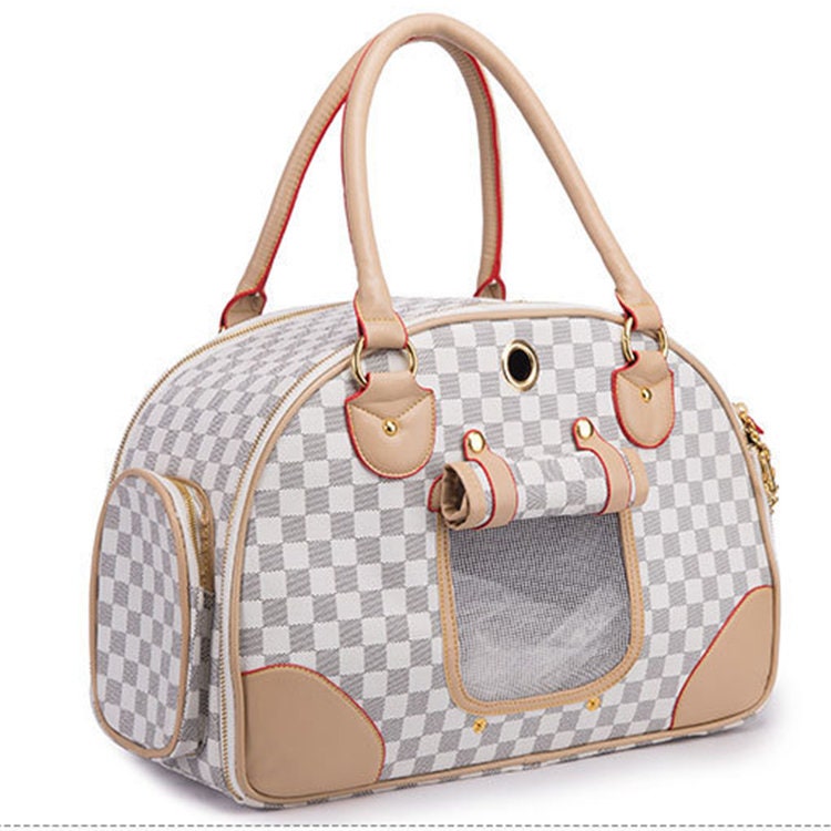 Dog and Cat Carrier Bag Grey & White Checker -  Finland