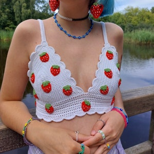Crochet strawberry top