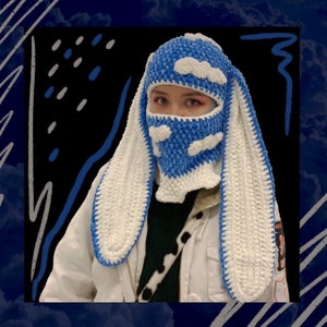 Crochet cloudy balaclava