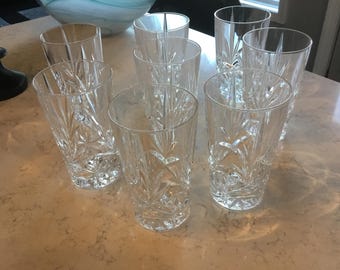 Juego de 8 vasos altos Princess House Royal Highlights de 355 ml. ¡Un diseño precioso que brilla!