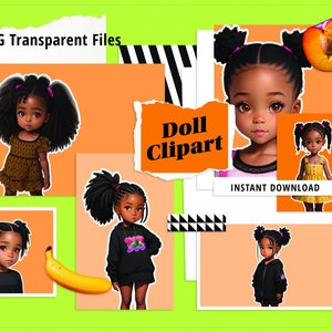 Black girl clipart, African American Girl clipart, Fashion girl clipart, African American clipart, PNG Digital Stickers, Sublimation