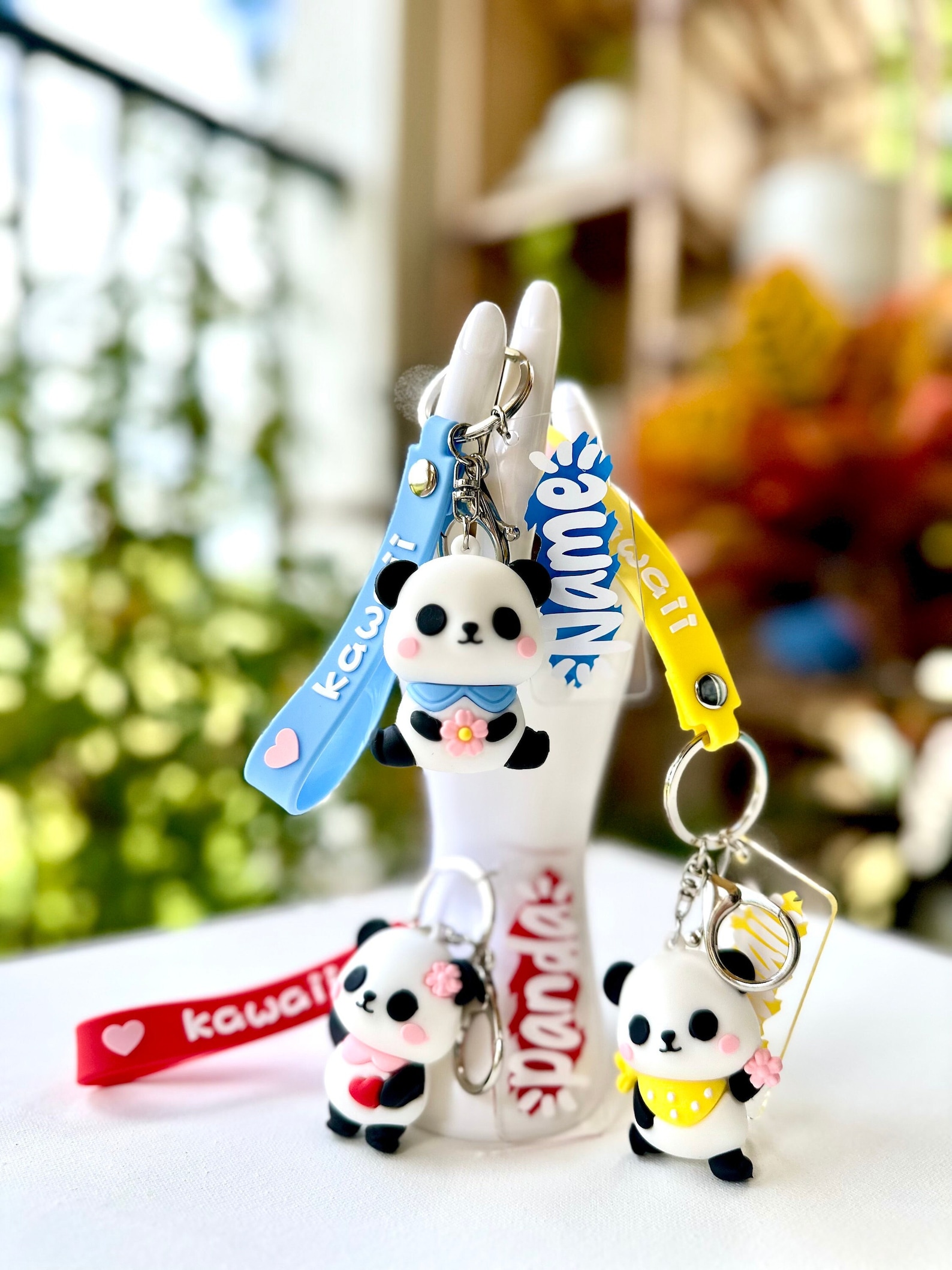Cute Keychains | Panda Keychain | Personalized | W/ Free Stickers - Etsy