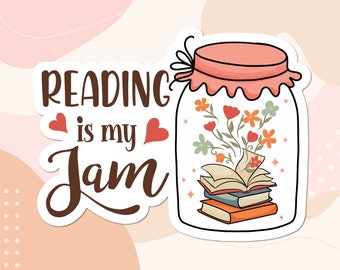 Book lover stickers | Water resistant bookworm stickers | Laminated laptop sticker | Planner journal stickers | Bookish reader vinyl sticker