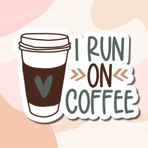 Autocollant amateur de café en vinyle |  Stickers pour verres résistants à l'eau | Sticker café drôle pour téléphone portable | Stickers découpés pour tasses à café Hydroflask