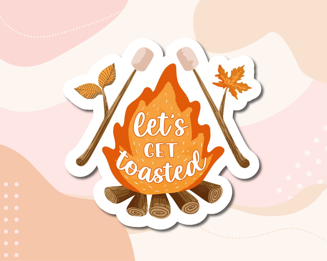 Camping Lover Stickers | Campfire Marshmallow Cute Stickers | Outdoor ...
