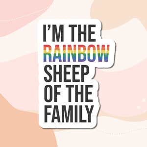 Autocollant en vinyle LGBT Queer Pride | Stickers plastifiés imperméables pour ordinateur portable | Autocollants pour bouteilles d'eau | Stickers citations arc-en-ciel découpés | Mois de la fierté