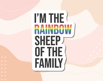 LGBT Queer Pride vinyl sticker | Laminated waterproof Laptop stickers | Water bottle stickers | Die cut rainbow quote stickers | Pride month