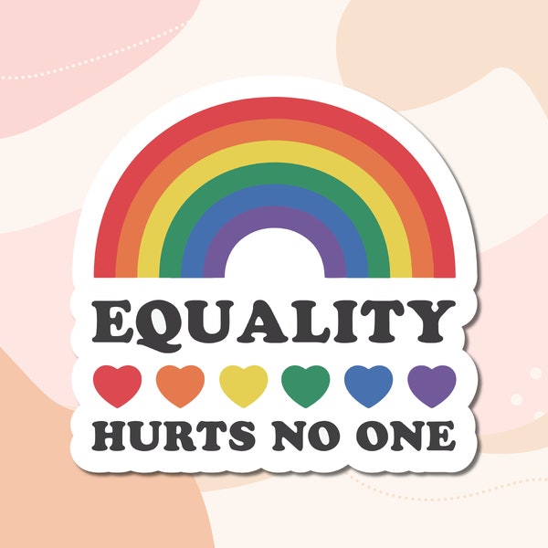 LGBT Queer Pride vinyl sticker | Laminated waterproof Laptop stickers | Water bottle stickers | Die cut rainbow quote stickers | Pride month