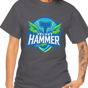 The Velvet Hammer Unisex Heavy Cotton Tee Green Version