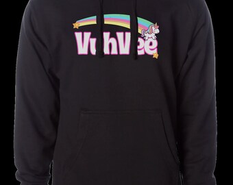 VuhVee Hoody for Kimmi and Isabelle with a fun, cute Unicorn and Rainbows