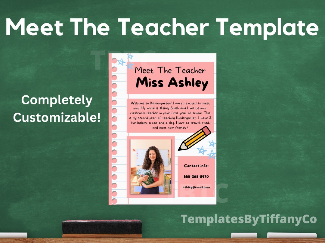 Meet the Teacher, Customizable Meet the Teacher, Teacher Card, First ...