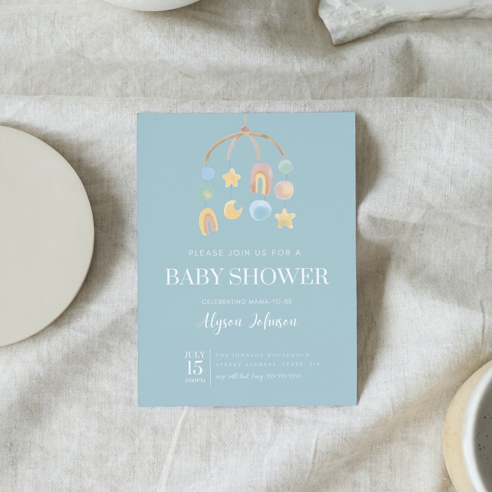 Editable Pastel Baby Shower Invitation Template 9 Color | Etsy