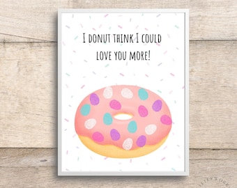 Editable Donut Fingerprint Craft for Kids/ Handprint Art/ DIY Gift From Kids/ Personalized Gifts