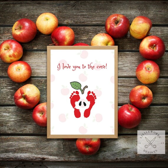 Apple Footprint Art/ Footprint Craft/ Toddler Craft/ Footprint | Etsy