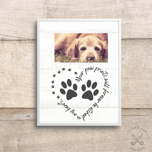 Editable Pet Memorial Photo Template/ Pet Memorial Gift/ Pet Loss Gift