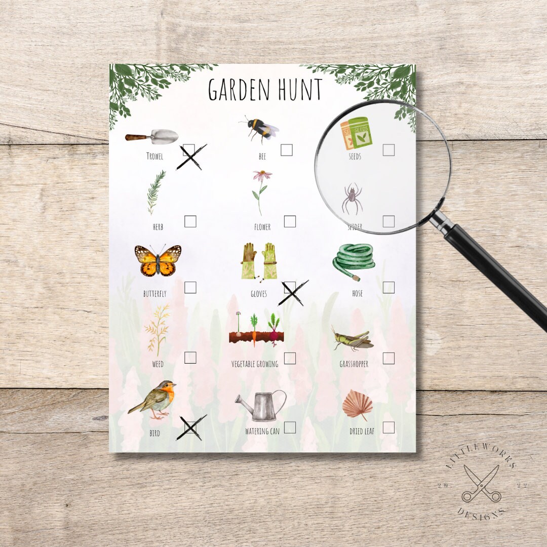 Garden Scavenger Hunt: Kids Printable Game (digital Download) - Etsy
