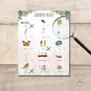 Garden Scavenger Hunt: Kids Printable Game (Digital Download)