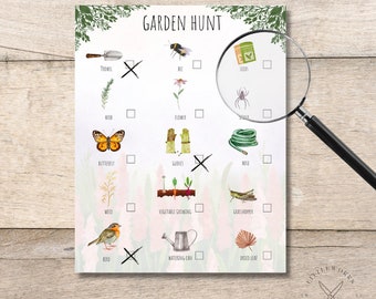 Garden Scavenger Hunt: Kids Printable Game (Digital Download)