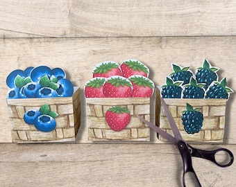 Berry Sorting Paper Craft: Kindergarten Classroom Activity (Printable PDF Download