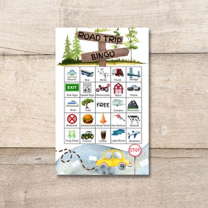 Printable Road Trip Bingo Game for Kids (Digital Download)