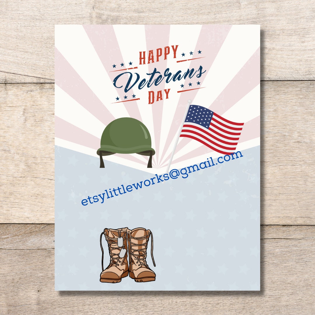 Printable Veteran's Day Craft / DIY Handprint Craft/ DIY - Etsy