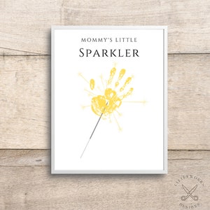 Editable New Year Sparkler Handprint Art/ Handprint Craft/ Preschool Printable/ Handprint Card