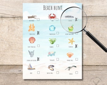 Kids Beach Hunt Game: Summer Outdoor Activity (Digital Download)