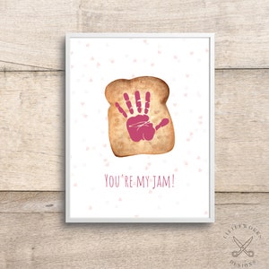 Editable Valentine&#39;s Day Card/ Valentine&#39;s Day Handprint Art/ Handprint Craft/ Handprint Art/ Handprint Keepsake