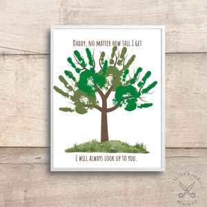 Cadeau modifiable pour papa/empreinte de main de bébé/carte d'arbre pour la fête des pères/cadeau d'un enfant