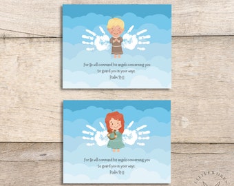 Angel Wings Handprint Craft: DIY Kids Printable (Digital Download)
