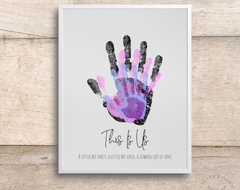 Family Handprint Art Keepsake, Personalized Gift (Digital Download)