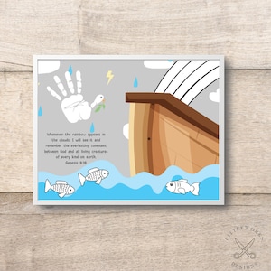 Noah&#39;s Ark Craft/ Paper Craft/ Sunday School Craft/ Noah&#39;s Ark Template/ Printable Craft