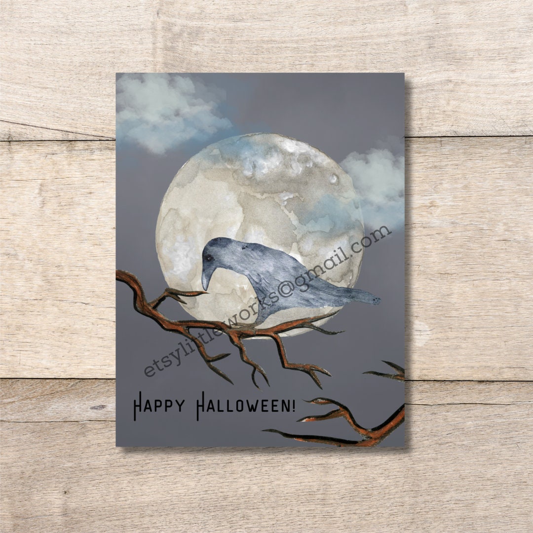 Halloween Crow Handprint Art: DIY Kid's Gift (digital Download) - Etsy