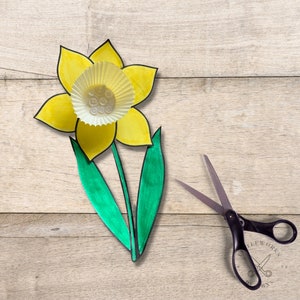 Daffodil Paper Craft: Spring Kid&#39;s Activity (PDF Download)