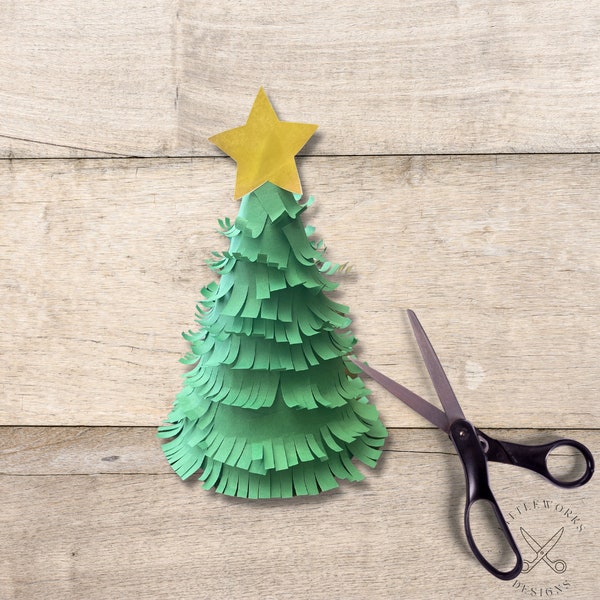 Printable DIY Paper Christmas Tree Craft for Kids/ Kindergarten Craft / Preschool Printable/ Crafts For Kids