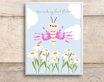 Butterfly Handprint Art: DIY Kid Gift (Digital Download)