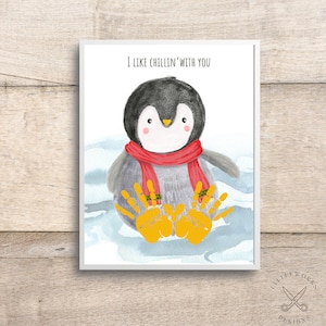 Penguin Handprint Art for Toddlers/ DIY Kids Craft/ DIY Printable Handprint Art