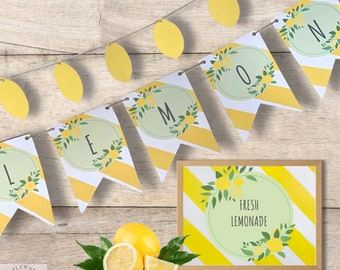 Lemonade Stand Banner: Summer Party Decor (Digital Download)