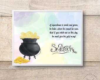 Editable Pot of Gold Handprint Art: St Patrick's Day Keepsake (Digital Download)