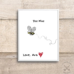 Biglietto con impronta di mano modificabile/ Biglietto di San Valentino/ Impronte di mani di bambini/ Regalo fai da te da bambino