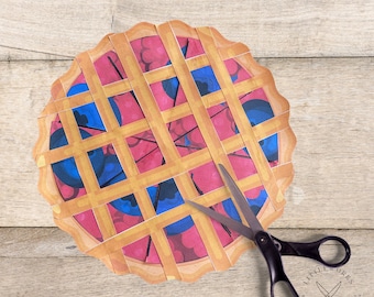 DIY Pie Craft: Printable Kids Cutting Practice (PDF Pattern)